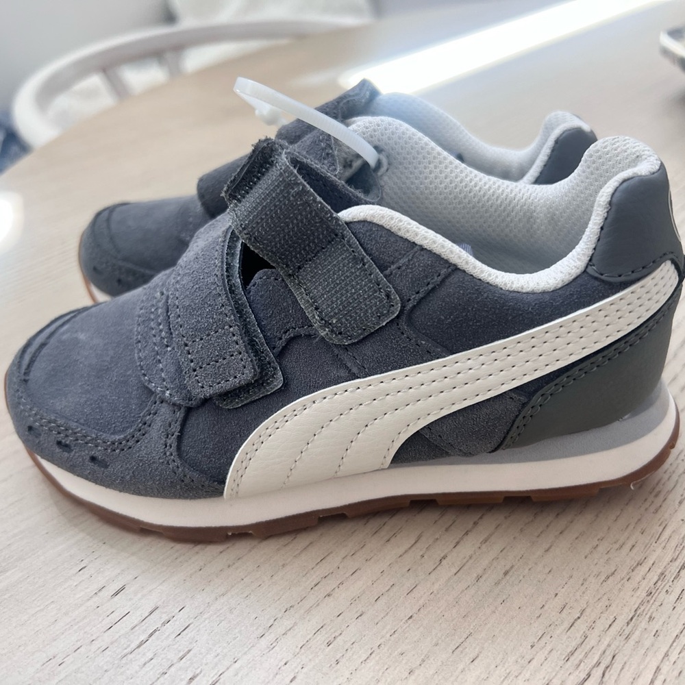 Puma Kids' Charcoal and White Sneakers